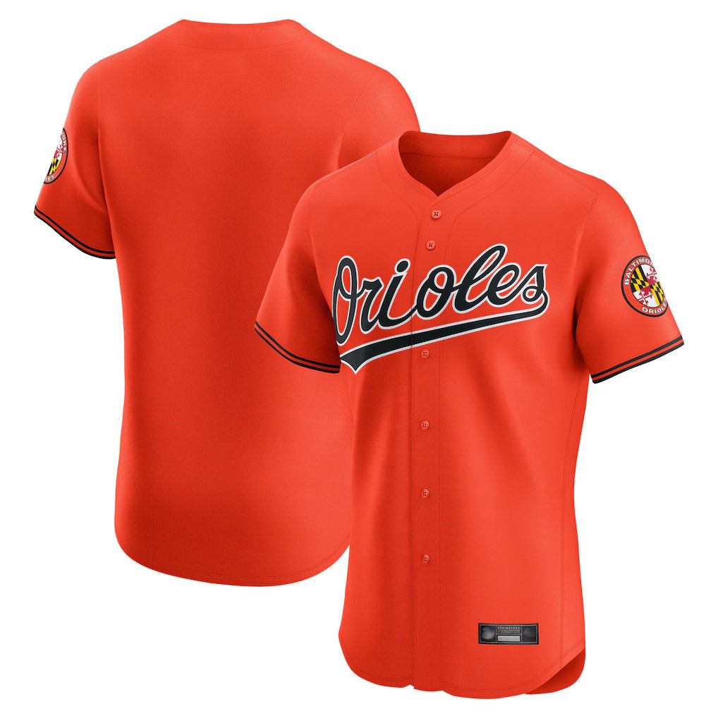 Kdoa B.Orioles Orange Limited Elite Home Game Blank Player Stitched Jerseys