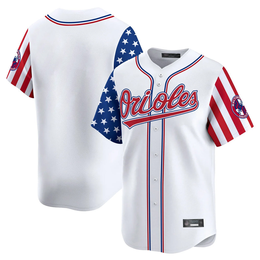 Kdoa B.Orioles White Independence Day Vapor Premier Home Game Blank Player Stitched Jerseys