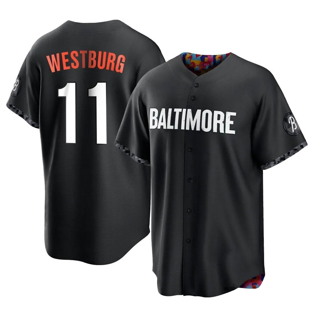 Kdoa B.Orioles #11 Jordan Westburg Player Black City Connect Home Game Stitched Jerseys