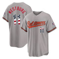 Kdoa B.Orioles #11 Jordan Westburg Player Gray USA 250 Fourth of July Home Game Stitched Jerseys