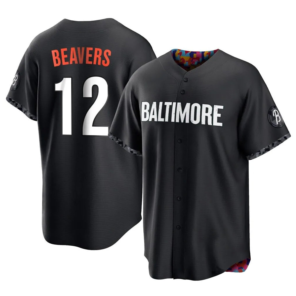 Kdoa B.Orioles #12 Dylan Beavers Player Black City Connect Home Game Stitched Jerseys