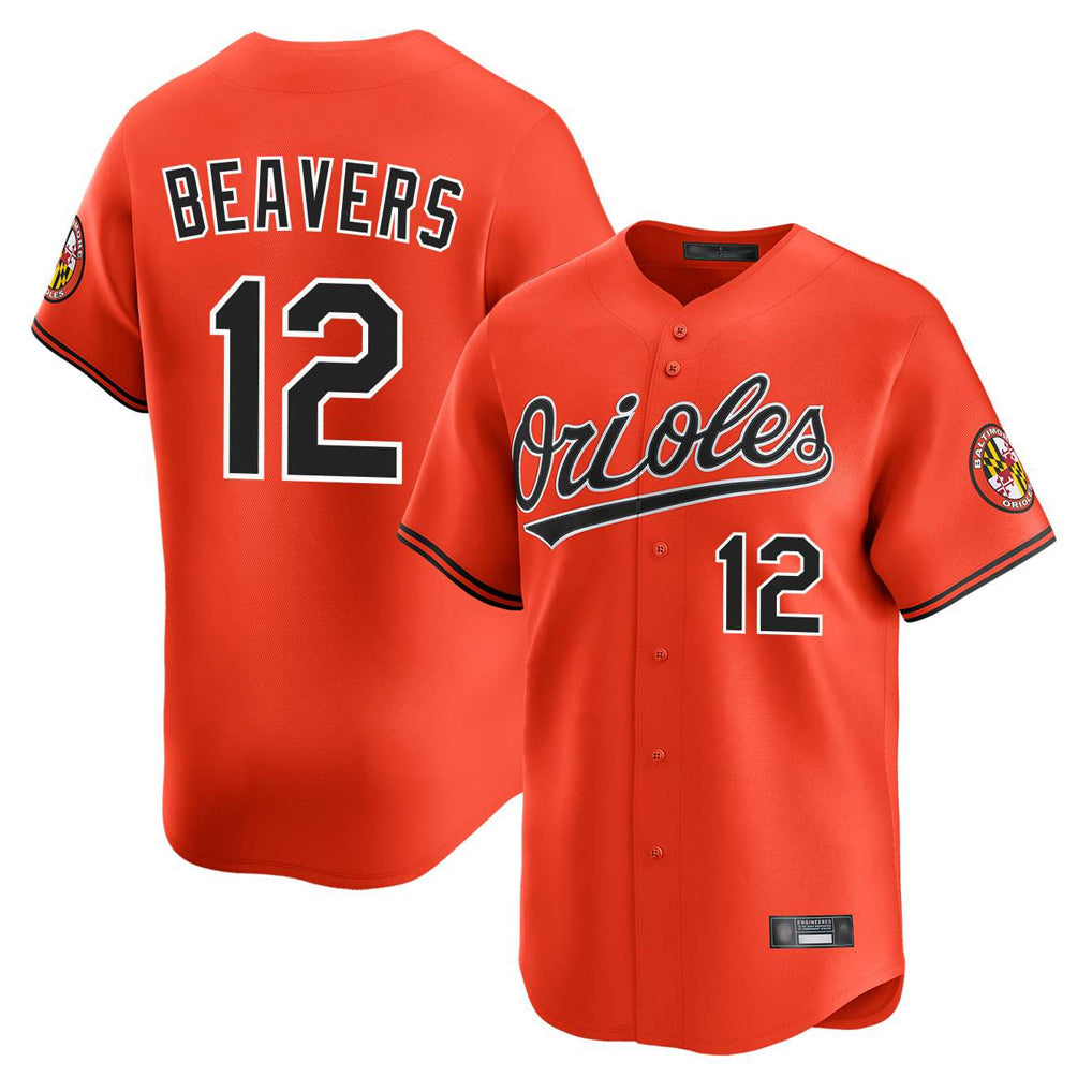 Kdoa B.Orioles #12 Dylan Beavers Player Orange Limited Home Game Stitched Jerseys