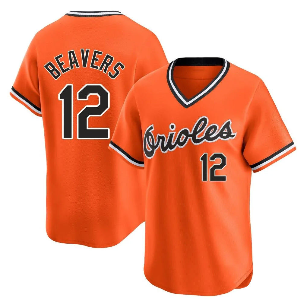 Kdoa B.Orioles #12 Dylan Beavers Player Orange T-shirt Limited Home Game Stitched Jerseys