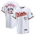 Kdoa B.Orioles #12 Dylan Beavers Player White USA 250 Fourth of July Home Game Stitched Jerseys