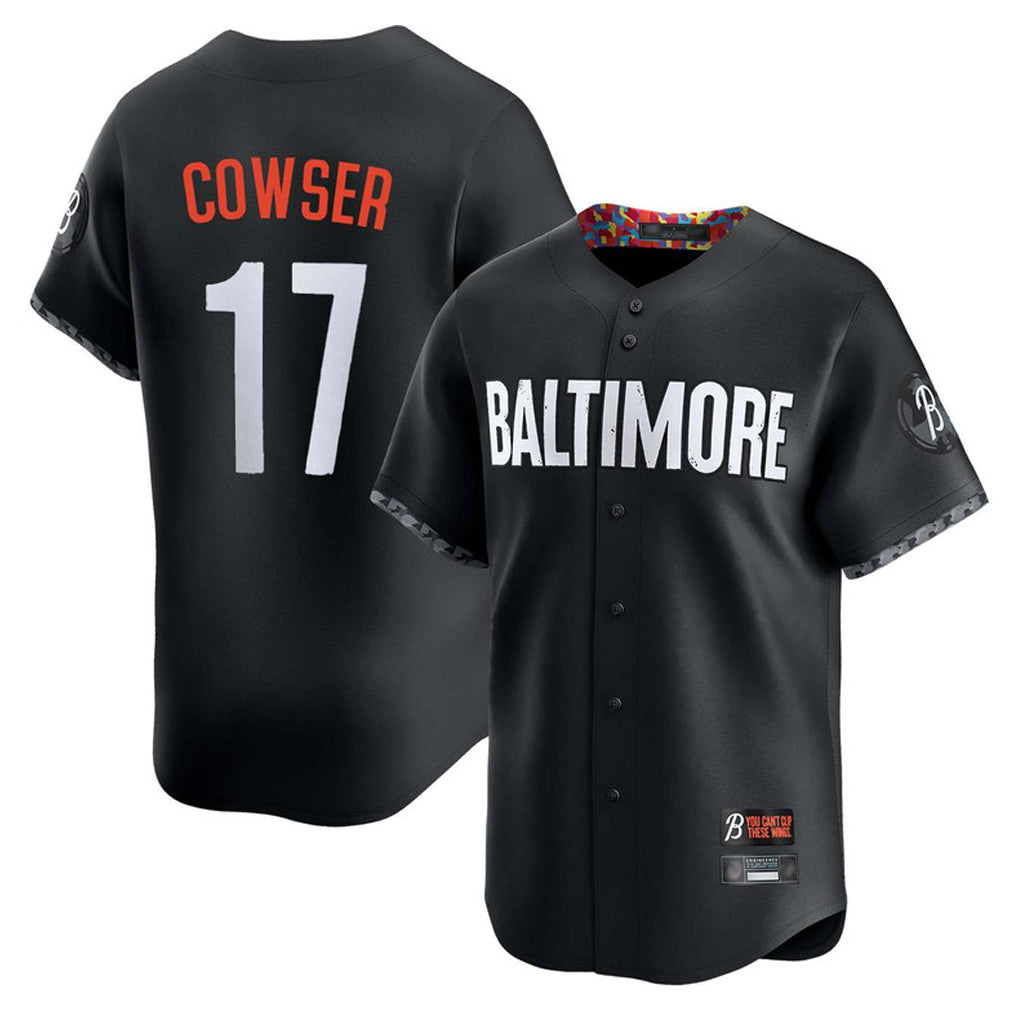 Kdoa B.Orioles #17 Colton Cowser Player Black City Connect Limited Home Game Stitched Jerseys