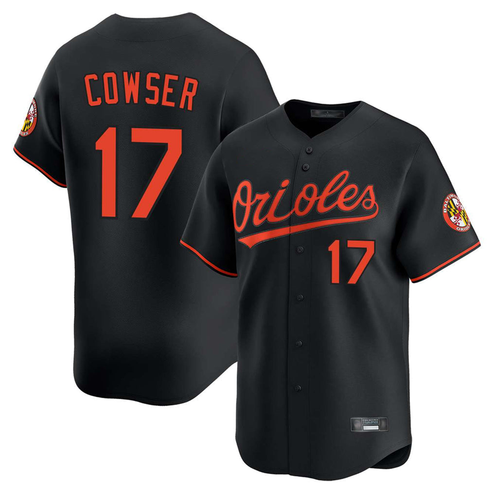 Kdoa B.Orioles #17 Colton Cowser Player Black Limited Home Game Stitched Jerseys