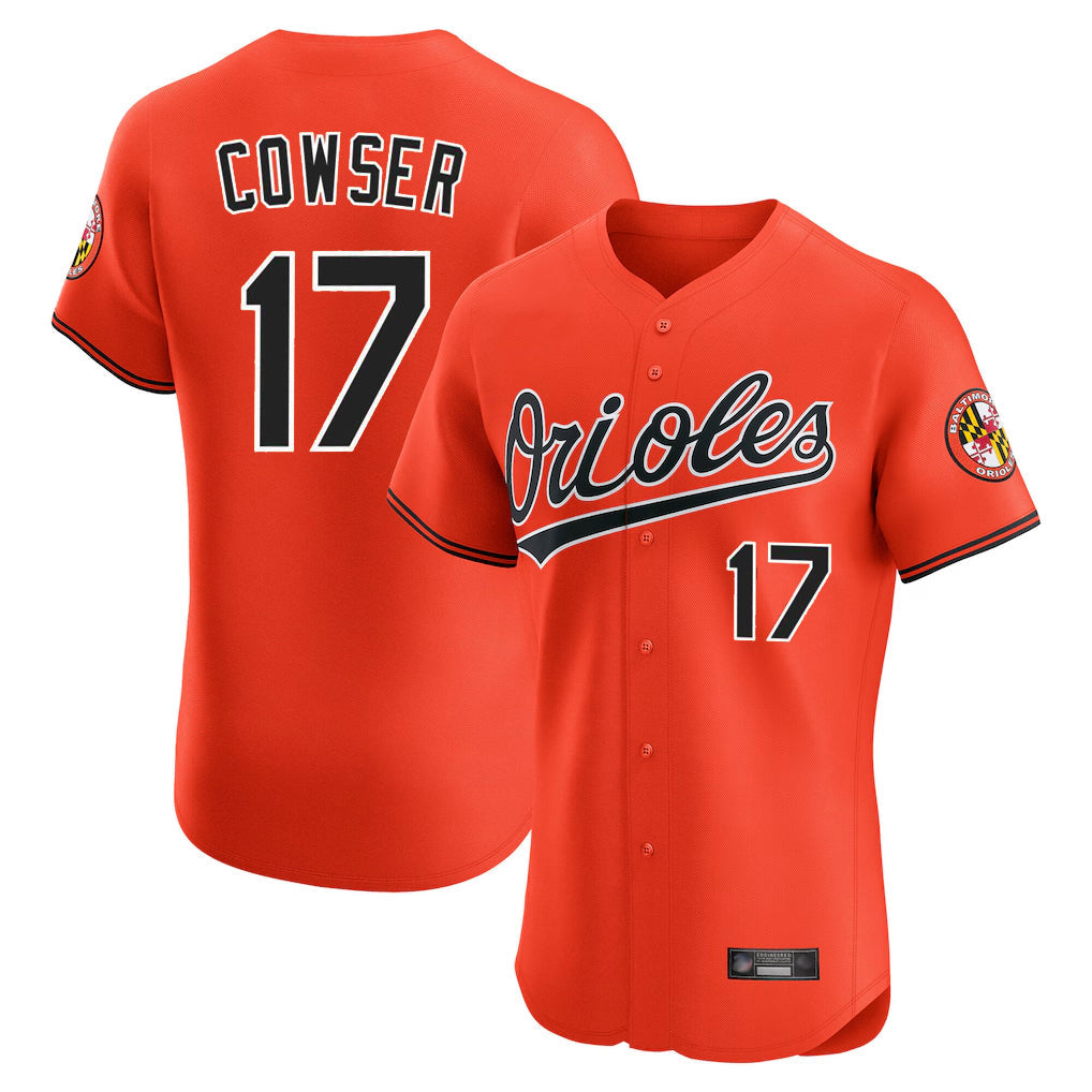 Kdoa B.Orioles #17 Colton Cowser Player Orange Limited Elite Home Game Stitched Jerseys