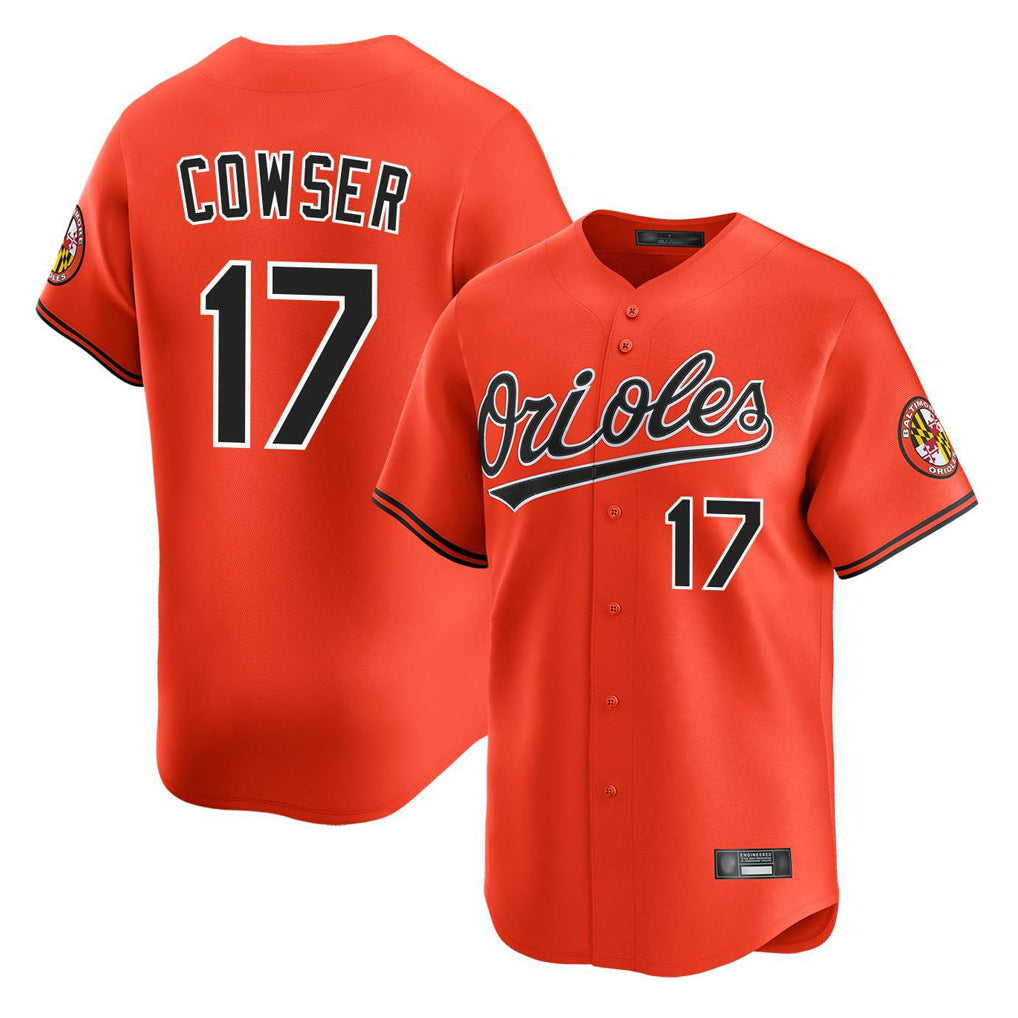 Kdoa B.Orioles #17 Colton Cowser Player Orange Limited Home Game Stitched Jerseys
