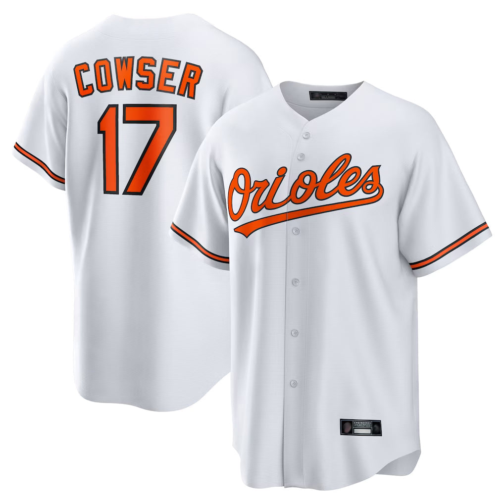 Kdoa B.Orioles #17 Colton Cowser Player White Home Game Stitched Jerseys