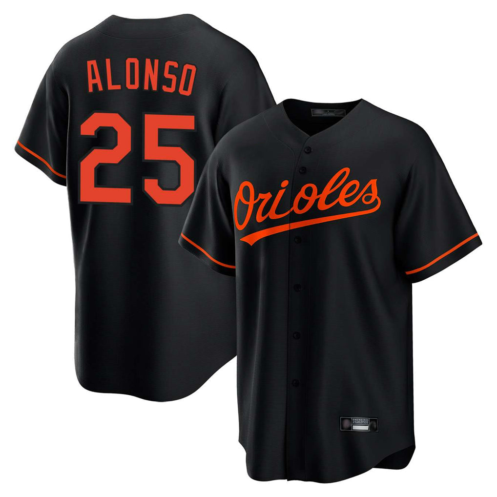 Kdoa B.Orioles #25 Pete Alonso Player Black Home Game Stitched Jerseys