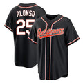 Kdoa B.Orioles #25 Pete Alonso Player Black Out Home Game Stitched Jerseys