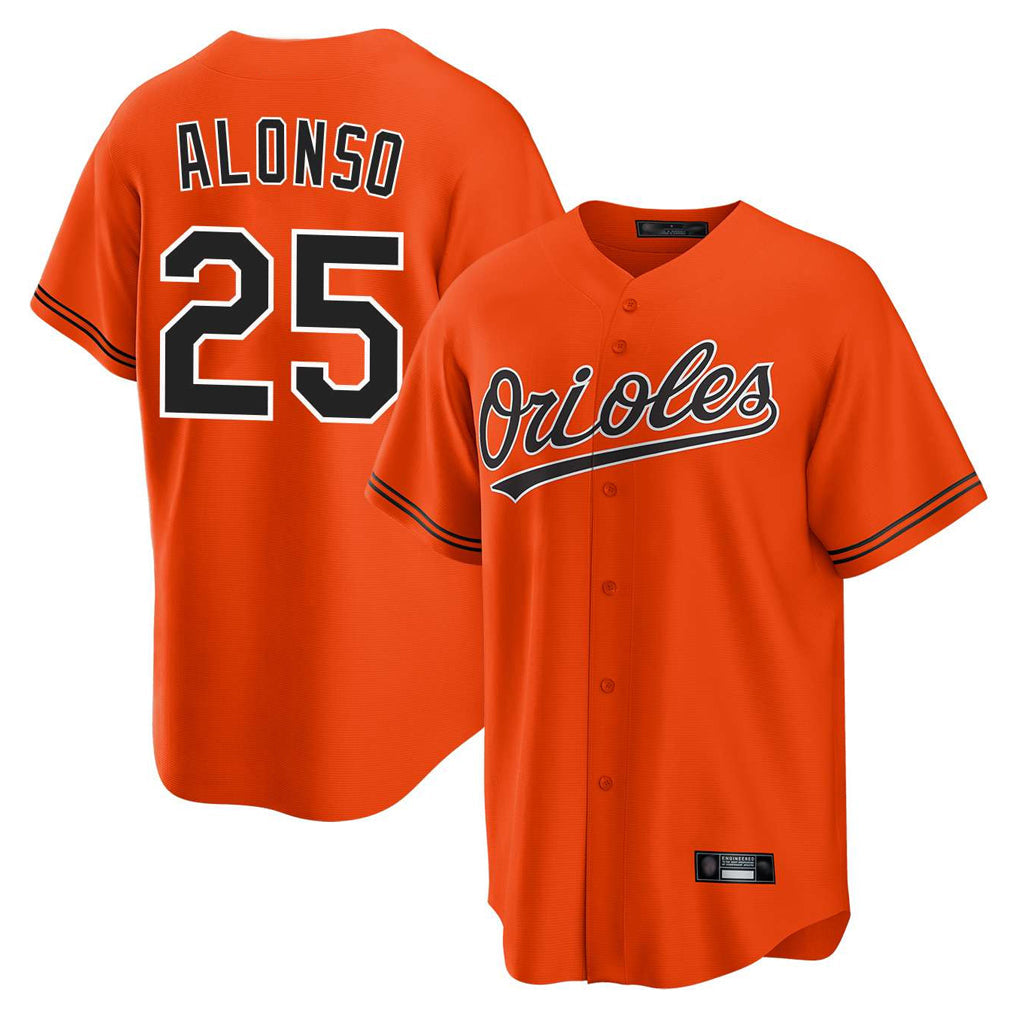 Kdoa B.Orioles #25 Pete Alonso Player Orange Home Game Stitched Jerseys