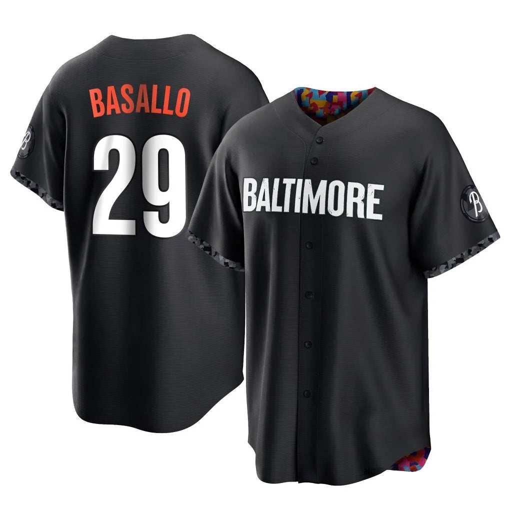Kdoa B.Orioles #29 Samuel Basallo Player Black City Connect Home Game Stitched Jerseys