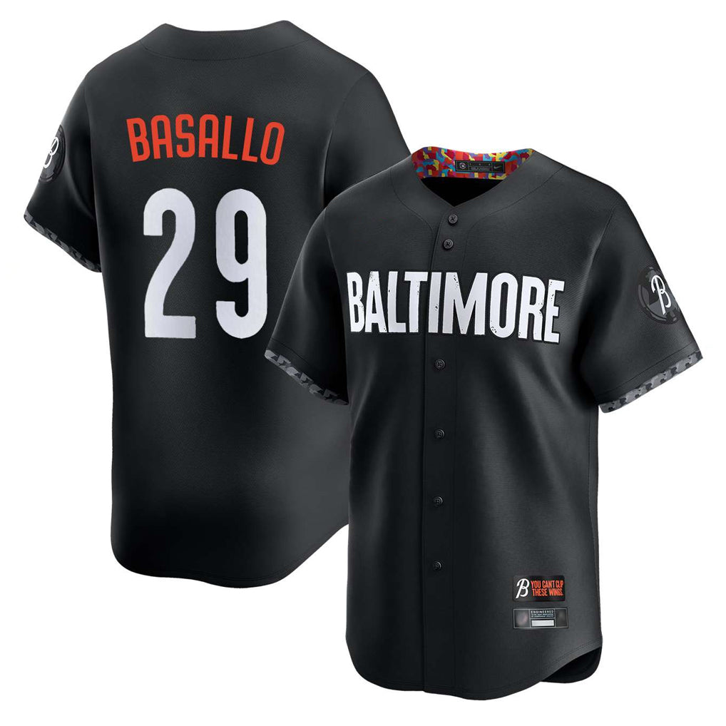 Kdoa B.Orioles #29 Samuel Basallo Player Black City Connect Limited Home Game Stitched Jerseys
