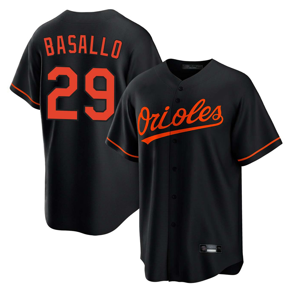 Kdoa B.Orioles #29 Samuel Basallo Player Black Home Game Stitched Jerseys
