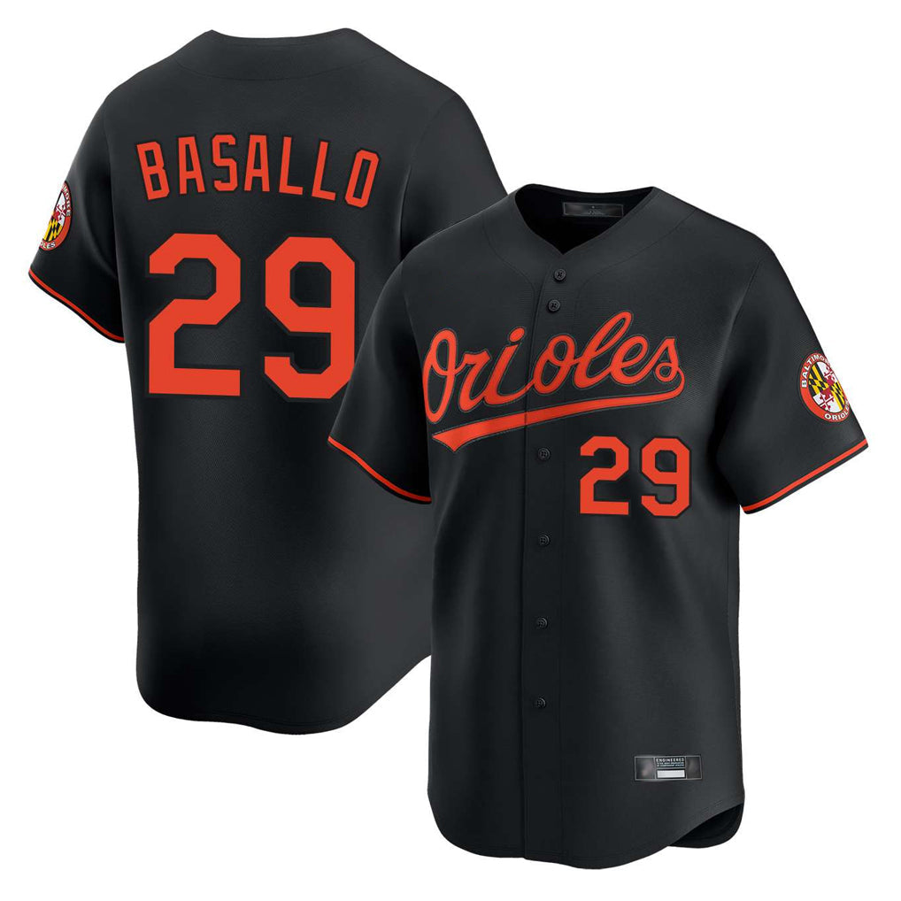 Kdoa B.Orioles #29 Samuel Basallo Player Black Limited Home Game Stitched Jerseys