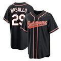 Kdoa B.Orioles #29 Samuel Basallo Player Black Out Home Game Stitched Jerseys