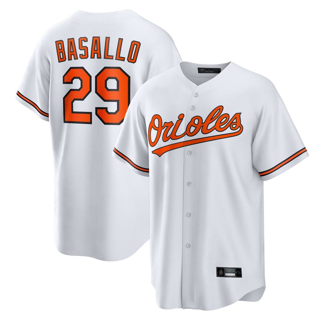 Kdoa B.Orioles #29 Samuel Basallo Player White Home Game Stitched Jerseys