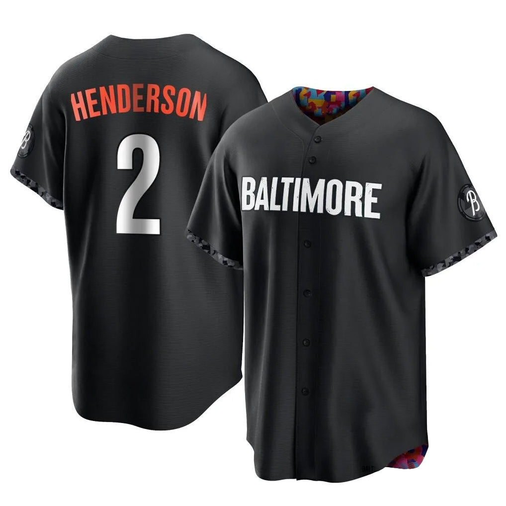 Kdoa B.Orioles #2 Gunnar Henderson Player Black City Connect Home Game Stitched Jerseys