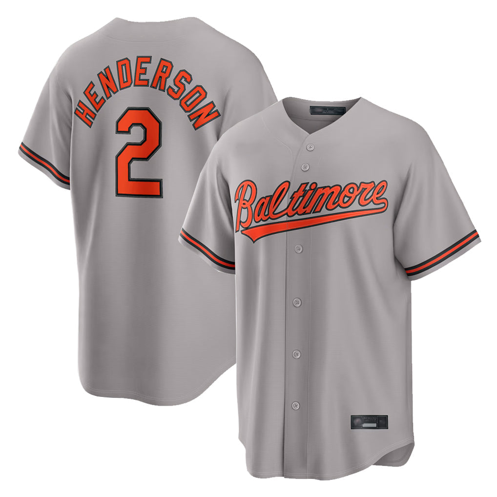 Kdoa B.Orioles #2 Gunnar Henderson Player Gray Home Game Stitched Jerseys