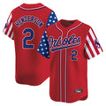 Kdoa B.Orioles #2 Gunnar Henderson Player Red Independence Day Vapor Premier Limited Home Game Stitched Jerseys