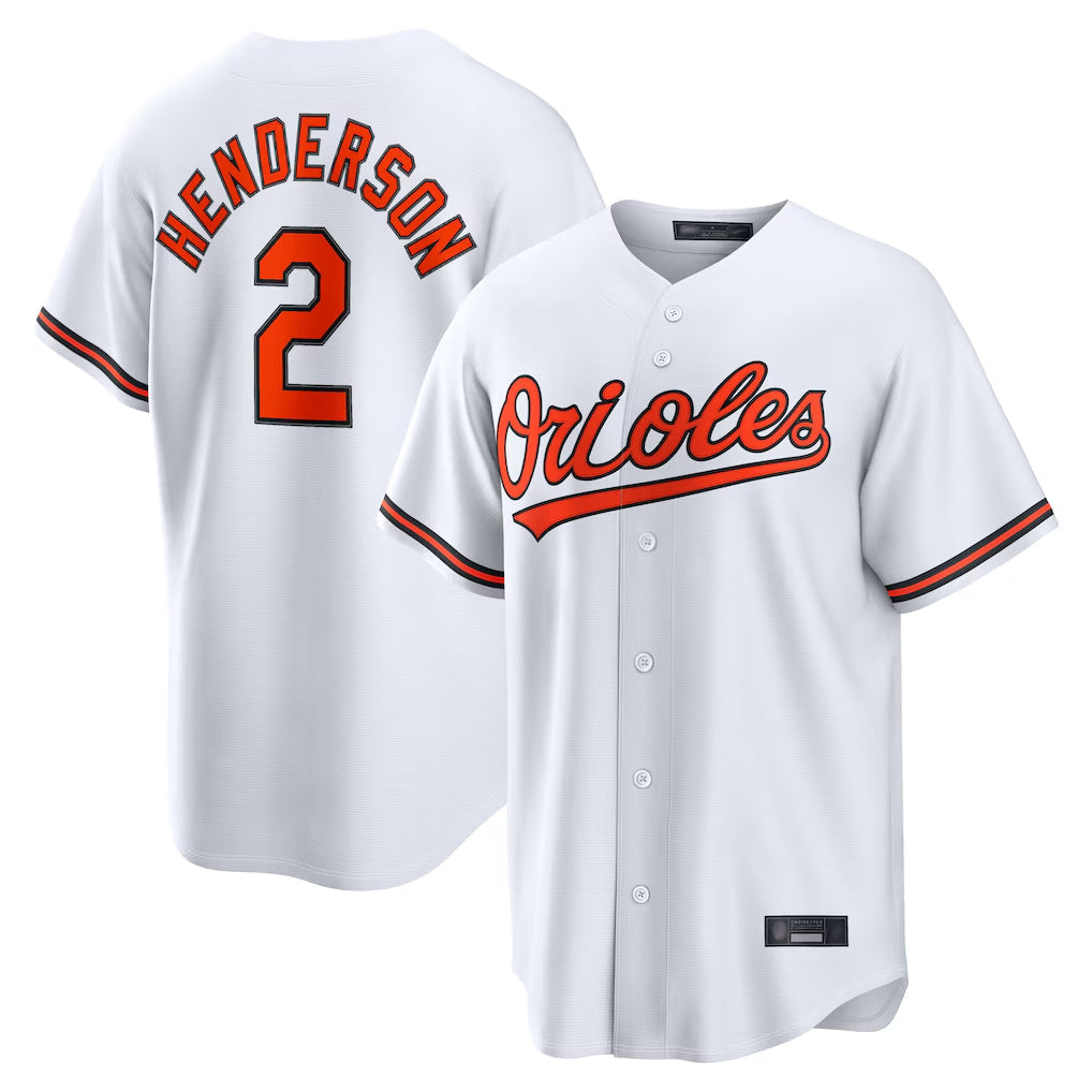 Kdoa B.Orioles #2 Gunnar Henderson Player White Home Game Stitched Jerseys