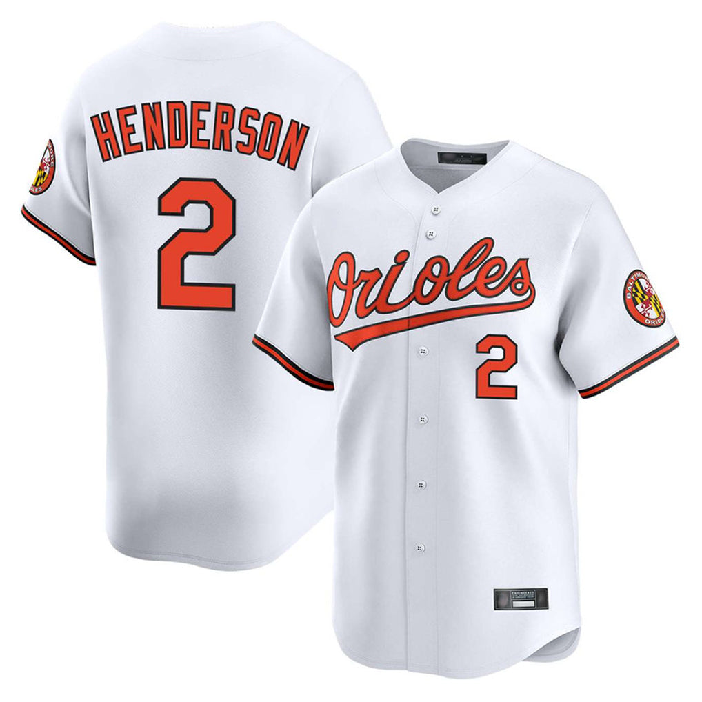 Kdoa B.Orioles #2 Gunnar Henderson Player White Limited Home Game Stitched Jerseys
