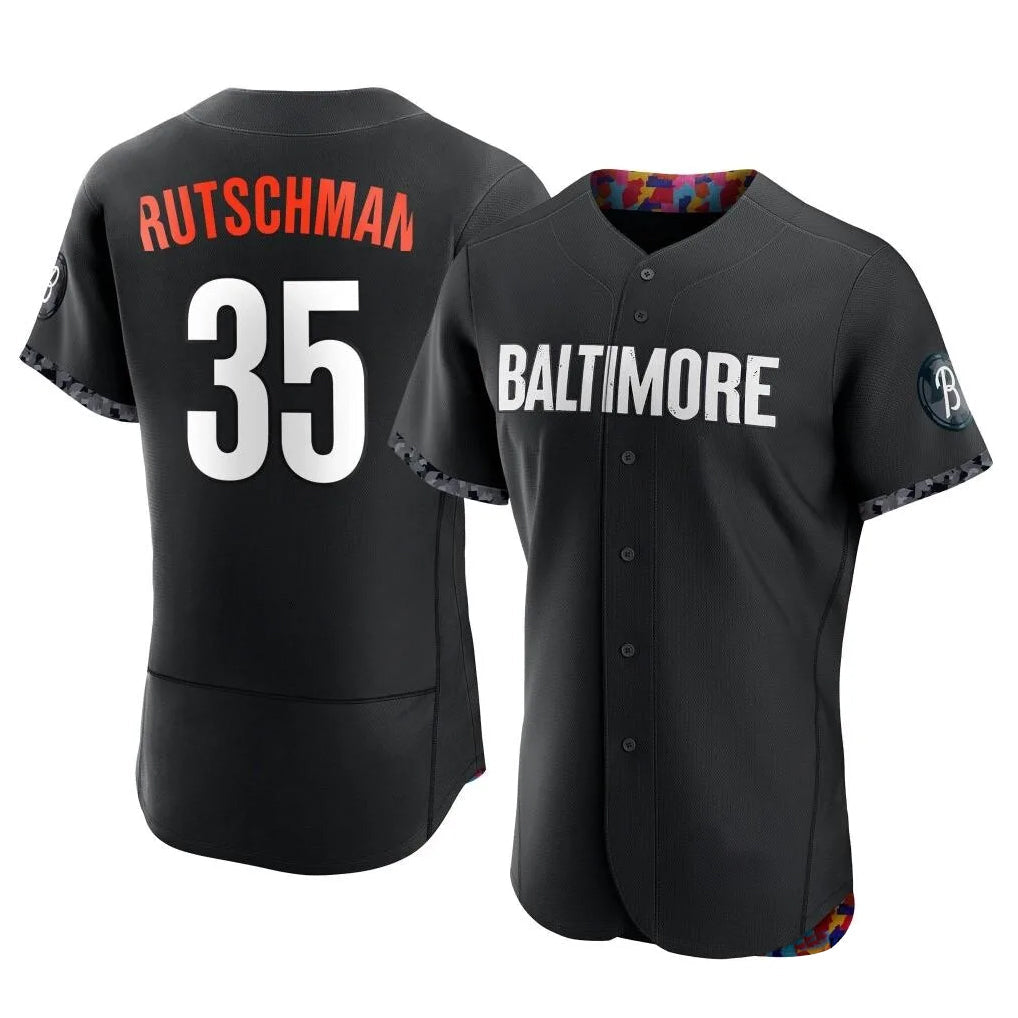 Kdoa B.Orioles #35 Adley Rutschman Black City Connect Limited Elite Home Game Stitched Jerseys