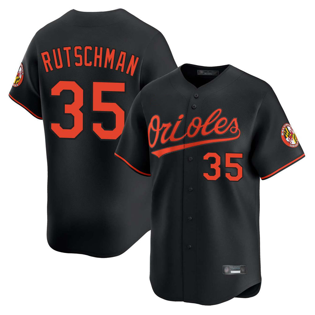 Kdoa B.Orioles #35 Adley Rutschman Player Black Limited Home Game Stitched Jerseys