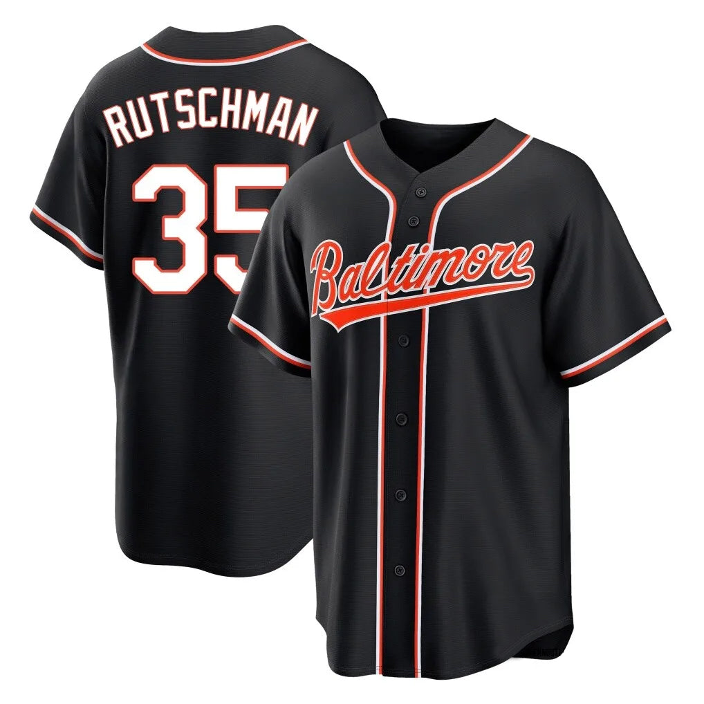 Kdoa B.Orioles #35 Adley Rutschman Black Out Home Game Stitched Jerseys