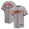 Kdoa B.Orioles #35 Adley Rutschman Player Gray Home Game Stitched Jerseys