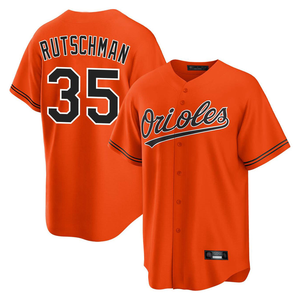 Kdoa B.Orioles #35 Adley Rutschman Orange Home Game Stitched Jerseys