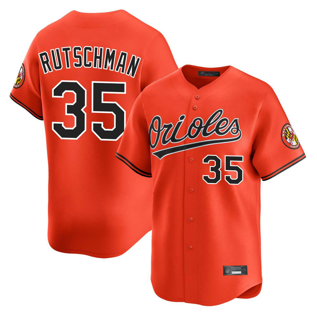 Kdoa B.Orioles #35 Adley Rutschman Orange Limited Home Game Stitched Jerseys