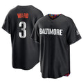 Kdoa B.Orioles #3 Taylor Ward Player Black City Connect Home Game Stitched Jerseys