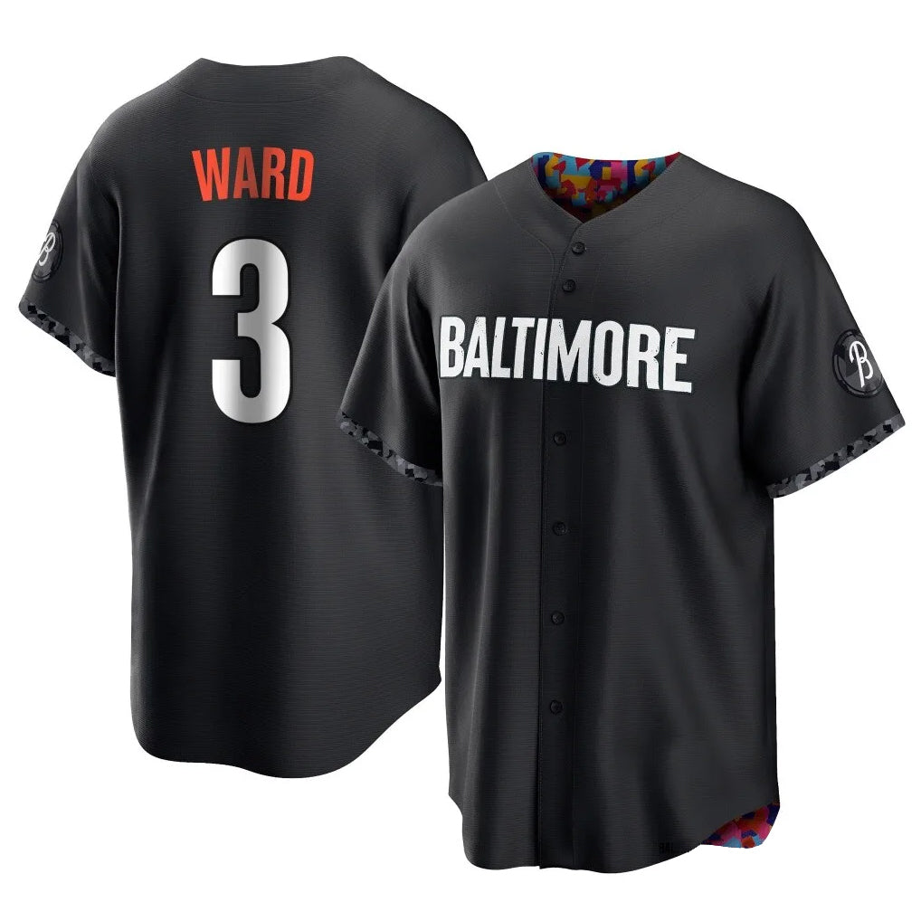 Kdoa B.Orioles #3 Taylor Ward Player Black City Connect Home Game Stitched Jerseys