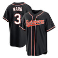 Kdoa B.Orioles #3 Taylor Ward Player Black Out Home Game Stitched Jerseys