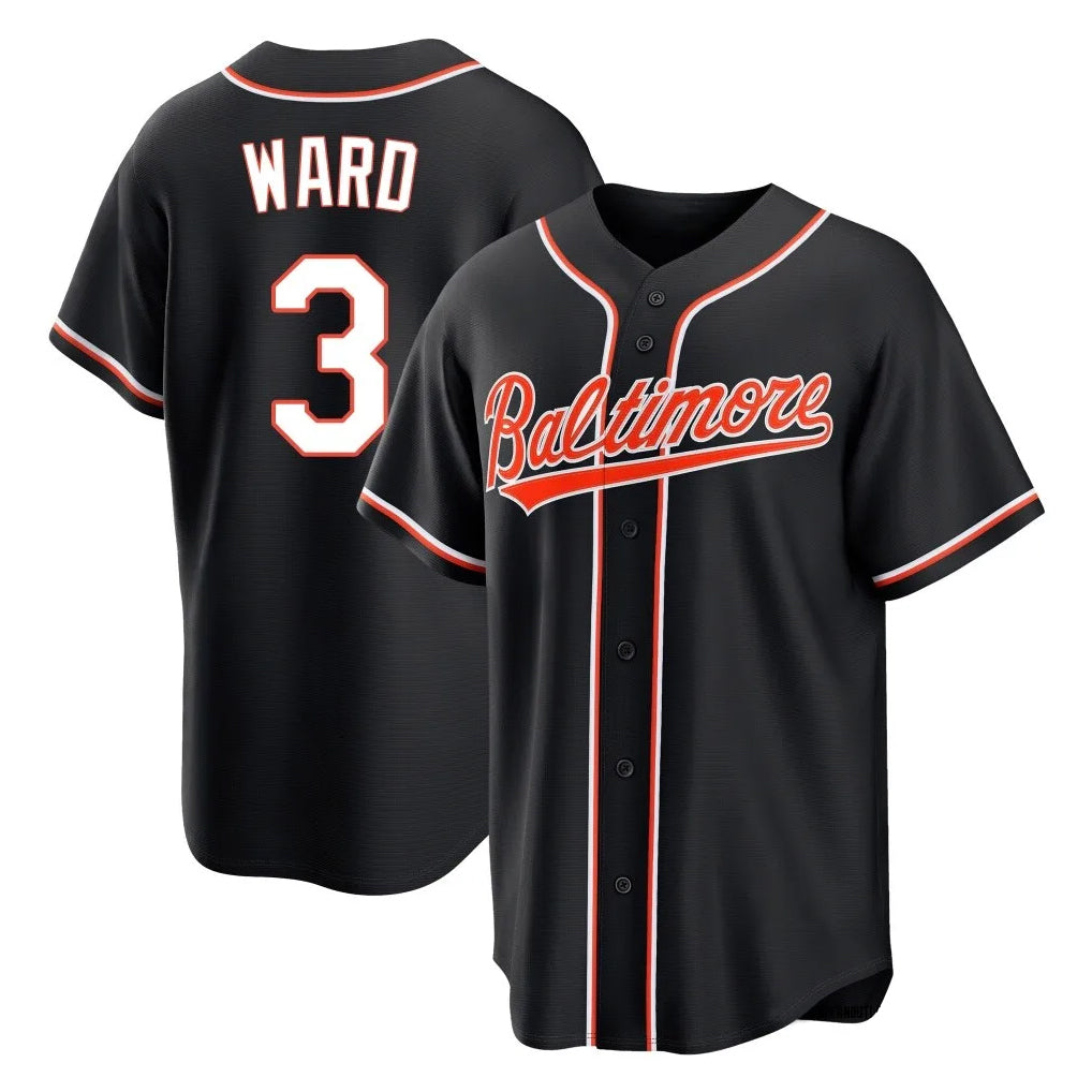 Kdoa B.Orioles #3 Taylor Ward Player Black Out Home Game Stitched Jerseys