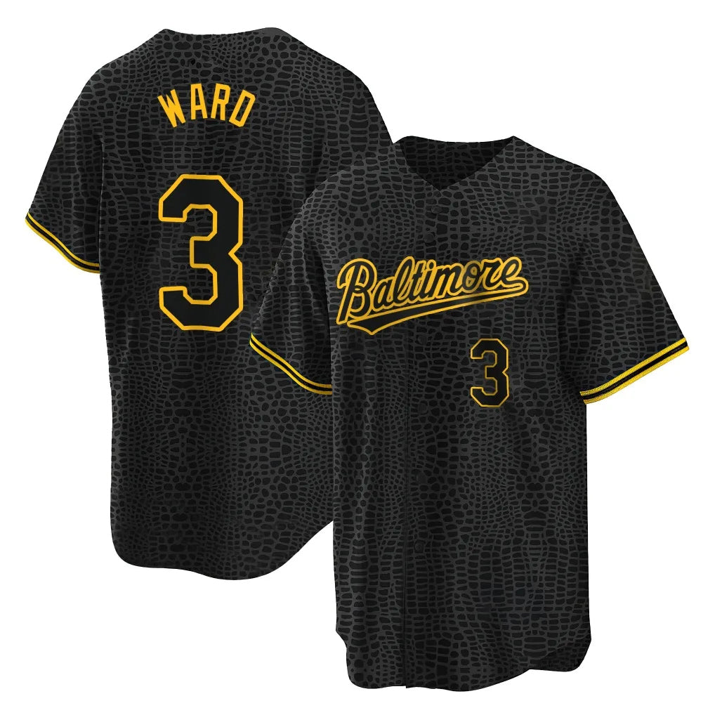 Kdoa B.Orioles #3 Taylor Ward Player Black Snake Skin City Home Game Stitched Jerseys