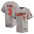 Kdoa B.Orioles #3 Taylor Ward Player Gray Limited Home Game Stitched Jerseys