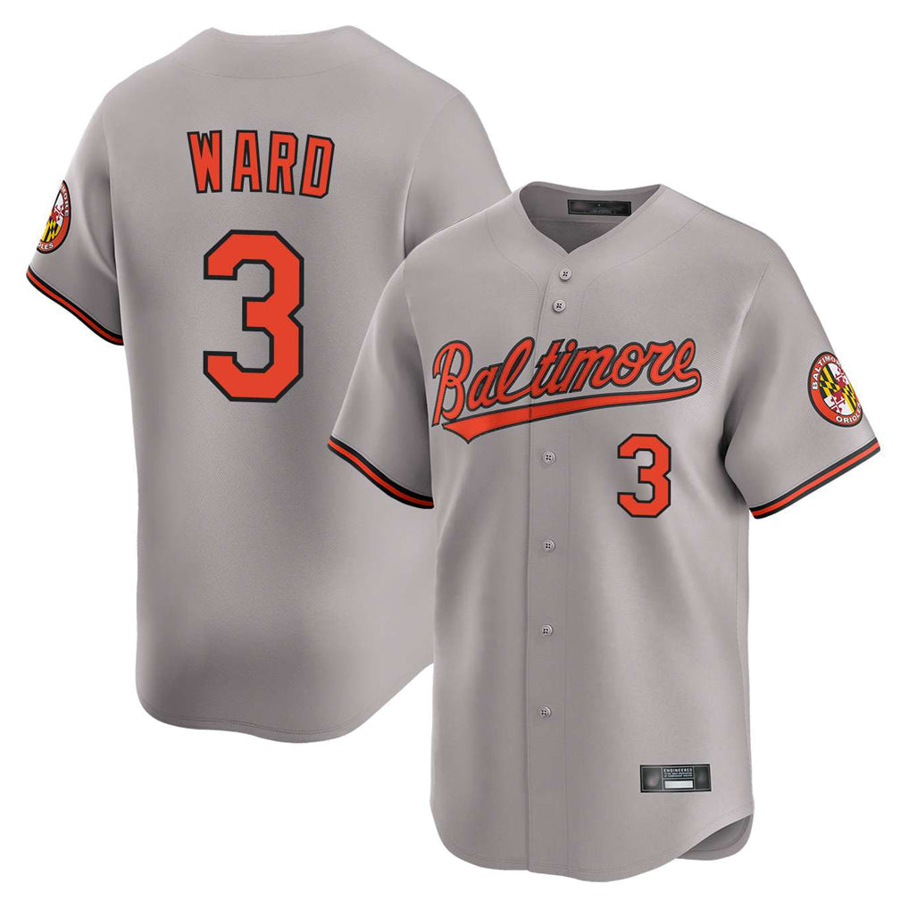 Kdoa B.Orioles #3 Taylor Ward Player Gray Limited Home Game Stitched Jerseys