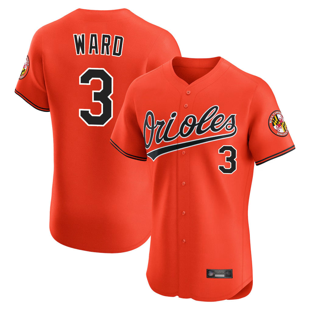 Kdoa B.Orioles #3 Taylor Ward Player Orange Limited Elite Home Game Stitched Jerseys
