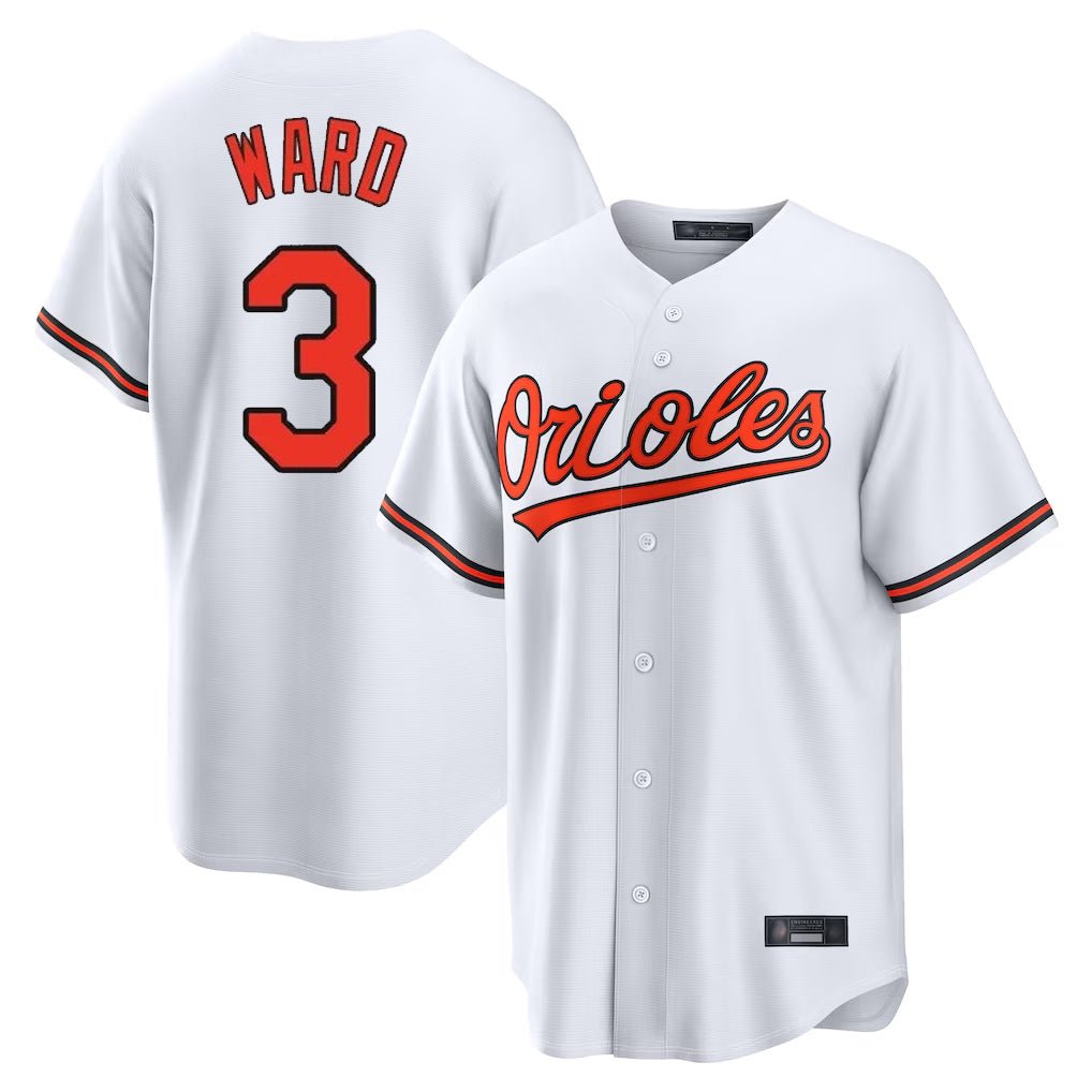 Kdoa B.Orioles #3 Taylor Ward Player White Home Game Stitched Jerseys