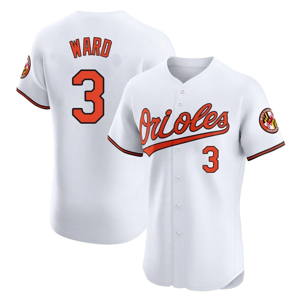 Kdoa B.Orioles #3 Taylor Ward Player White Limited Elite Home Game Stitched Jerseys