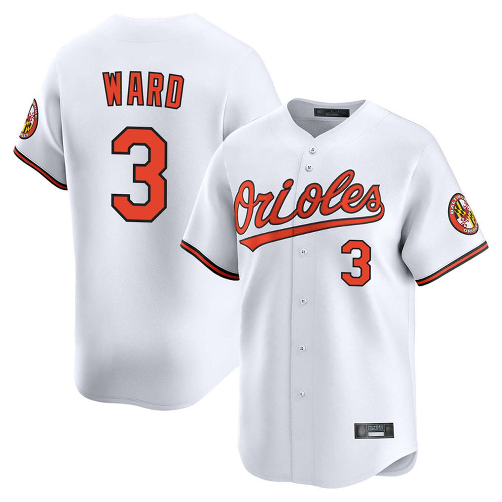Kdoa B.Orioles #3 Taylor Ward Player White Limited Home Game Stitched Jerseys