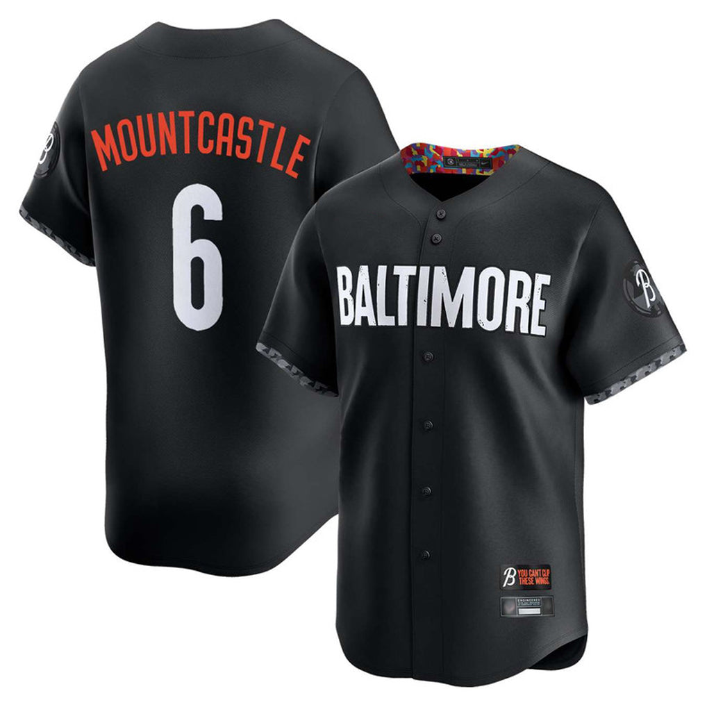 Kdoa B.Orioles #6 Ryan Mountcastle Player Black City Connect Limited Home Game Stitched Jerseys