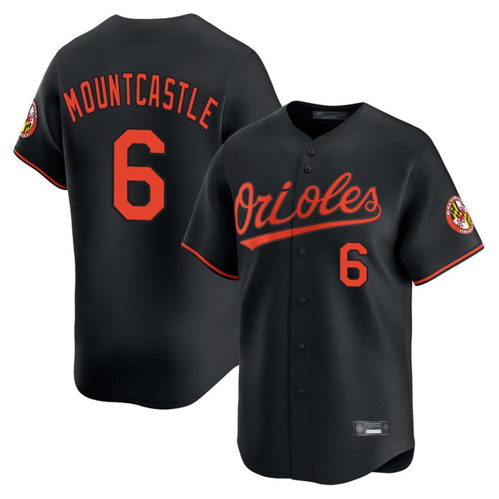 Kdoa B.Orioles #6 Ryan Mountcastle Player Black Limited Home Game Stitched Jerseys