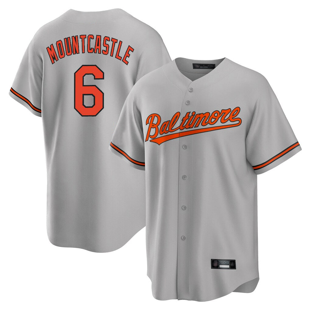 Kdoa B.Orioles #6 Ryan Mountcastle Player Gray Home Game Stitched Jerseys