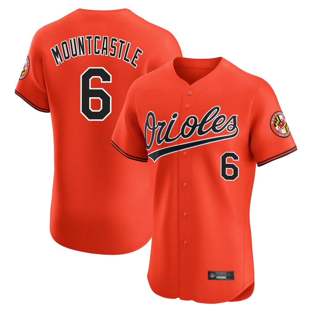 Kdoa B.Orioles #6 Ryan Mountcastle Player Orange Limited Elite Home Game Stitched Jerseys