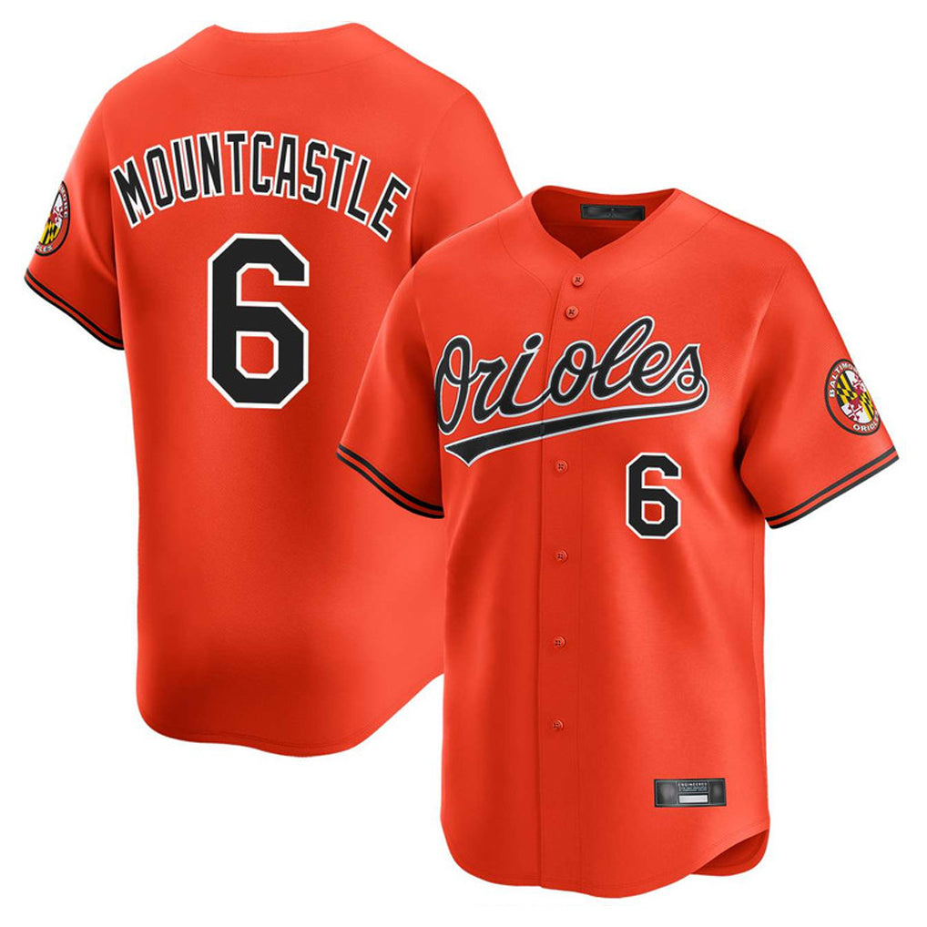 Kdoa B.Orioles #6 Ryan Mountcastle Player Orange Limited Home Game Stitched Jerseys