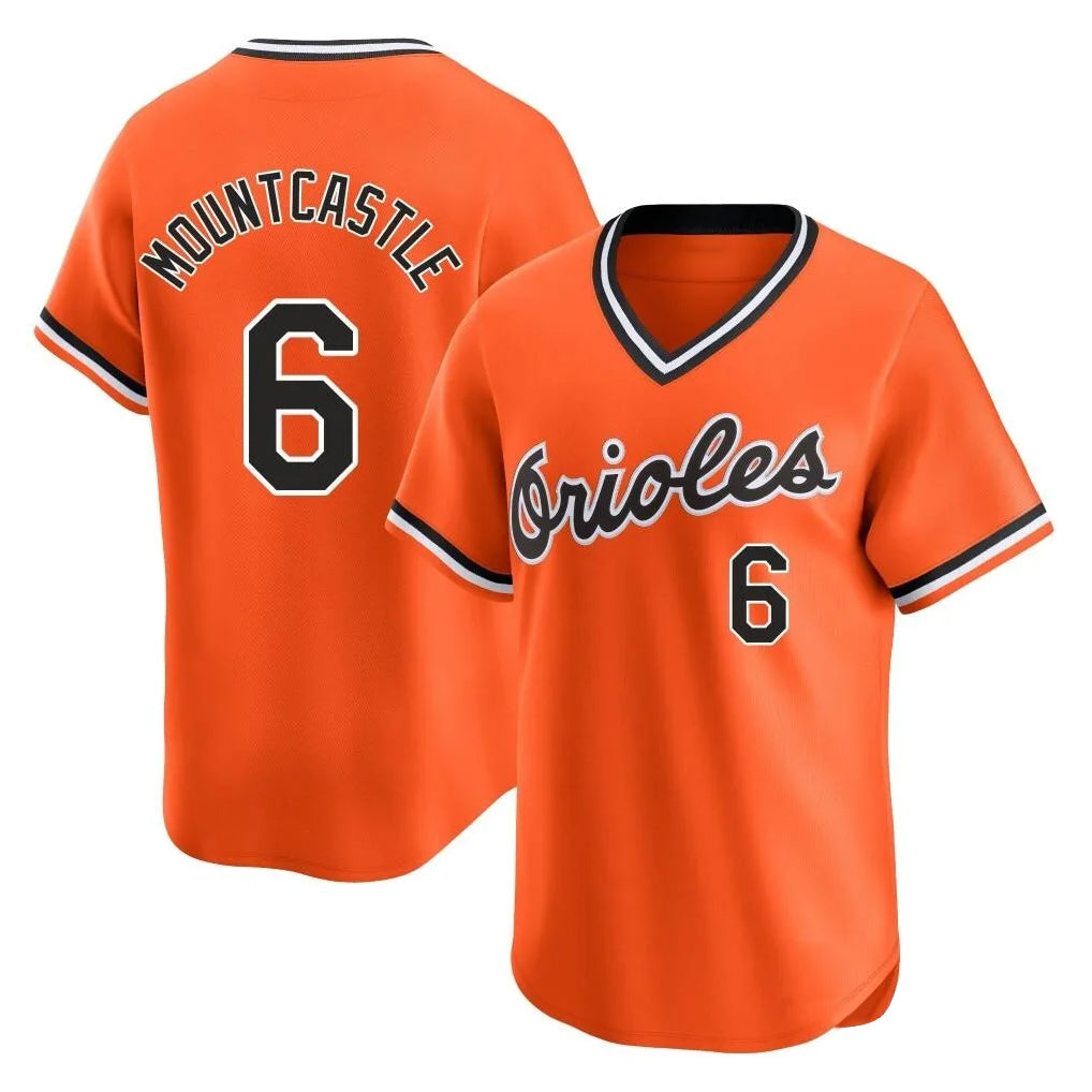 Kdoa B.Orioles #6 Ryan Mountcastle Player Orange T-shirt Limited Home Game Stitched Jerseys